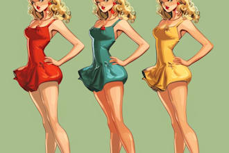 pin up girl and pin up girl