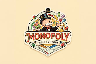 design a fun and creative monopoly  logo