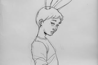 draw a line art illustration
