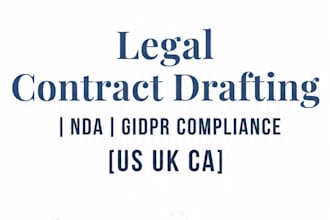 draft contracts, do legal research, and gdpr compliance