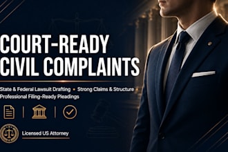 draft a professional civil lawsuit complaint for US courts