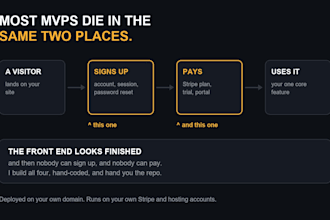 build your ai saas mvp with login, stripe billing and a real backend