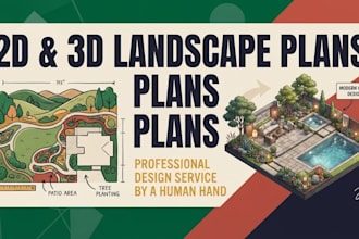 design professional 2d and 3d landscape plans