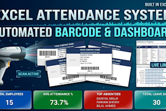 build automated excel attendance system with barcode
