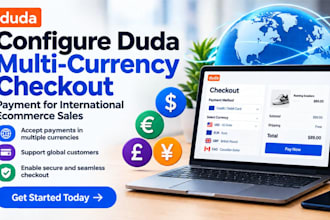 configure duda multi currency checkout payment for international ecommerce sales