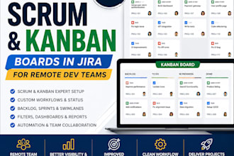 setup scrum and kanban boards in jira for remote dev teams