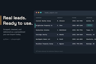 scrape and build a targeted b2b lead list