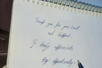 notes, letters, greeting cards writing
