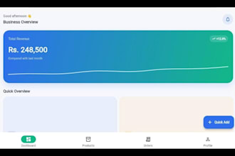 develop a flutter business management app