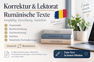 rumanische texte korrigieren, lektorieren und ubersetzen