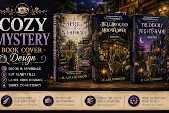 design a cozy mystery book cover for KDP ebook and paperback