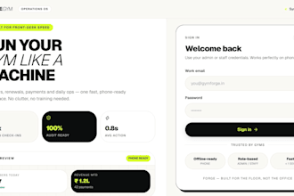 develop a custom gym management web application