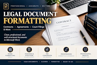 professionally draft and format legal documents contracts and court filing