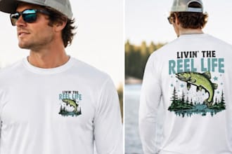 design fishing logo for fishing club boat tournament
