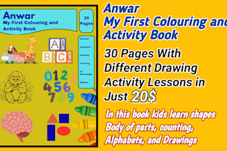 design kids colouring books and activity pages for KDP