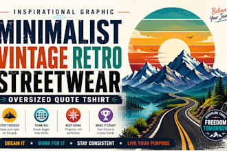 inspirational graphic minimalist vintage retro streetwear oversized quote tshirt