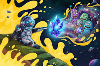 create a beautiful digital illustration
