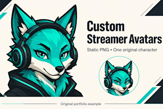 create a custom static streamer avatar or mascot