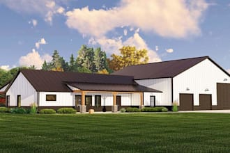draw barndominium house plans, 2d floor plans and 3d
