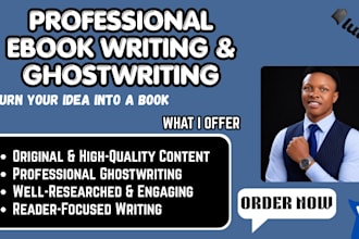 be your ebook ghostwriter and write a professional nonfiction book