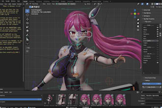 create, fix port or rig vrchat, vtuber, vroid, vrm, mmd, koikatsu, gmod, warudo