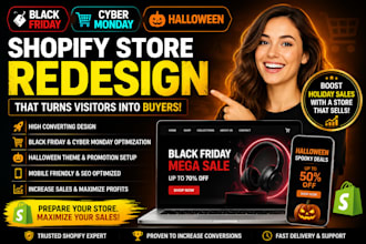 redesign and optimize your shopify store for black friday cyber monday