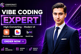 build and fix vibe coded web apps using claude code or lovable dev and base44