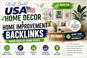 build USA home decor and home improvement backlinks