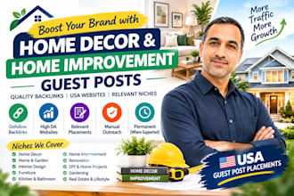 build home decor and home improvement backlinks