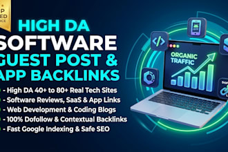 do software guest post for high da web development backlinks