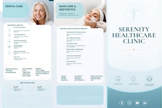 design a professional medical clinic, or hospital brochure