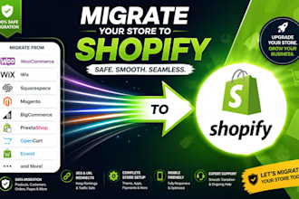 migrate woocommerce squarespace wix prestashop opencart ecwid to shopify store