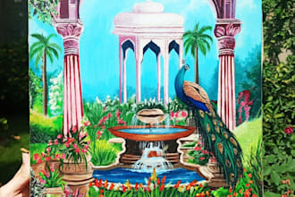 create custom acrylic paintings and handmade artwork
