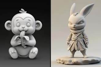 custom 3d printable character sculpting, toys, figurines and stl model