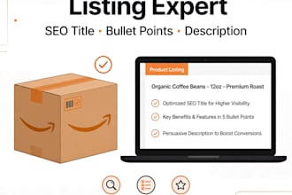 do amazon product listing and product upload with SEO