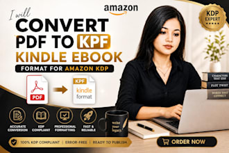 convert PDF to kpf kindle ebook format for amazon KDP