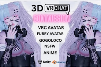 create a vrchat avatar furry nsfw avatar 3d character
