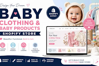 design baby clothing store baby product store kids clothing baby shopify store