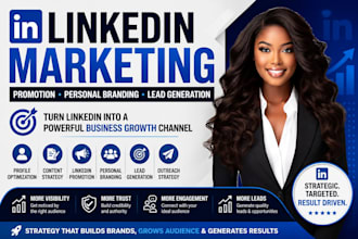 do linkedin marketing, promotion, personal branding and lead generation