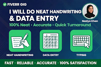 do handwriting and data entry work