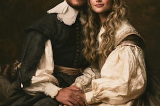 oil painting portrait and illustrations