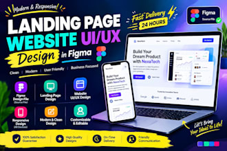 design a high converting figma landing page and saas website UI UX
