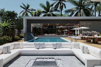create 3d bim hotel design, villa restaurant modeling, garage pack swimming pool