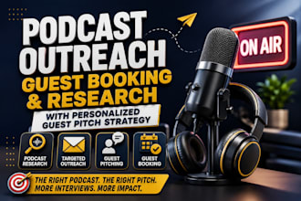 find niche relevant podcasts for your guest appearance and create a pitch plan