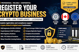 register crypto business, vasp, mica msb, aml compliance and financial licensing