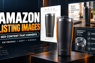 amazon listing images with SEO content and keyword research