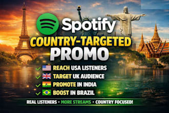 promote your spotify track music to targeted country listeners