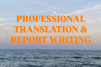 translate documents, reports and articles
