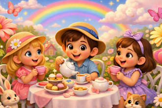 illustrate 3d children book illustration