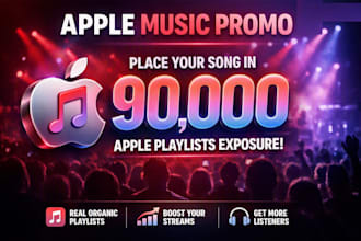 do apple track promotion, place your song in 90,000 apple playlist exposure